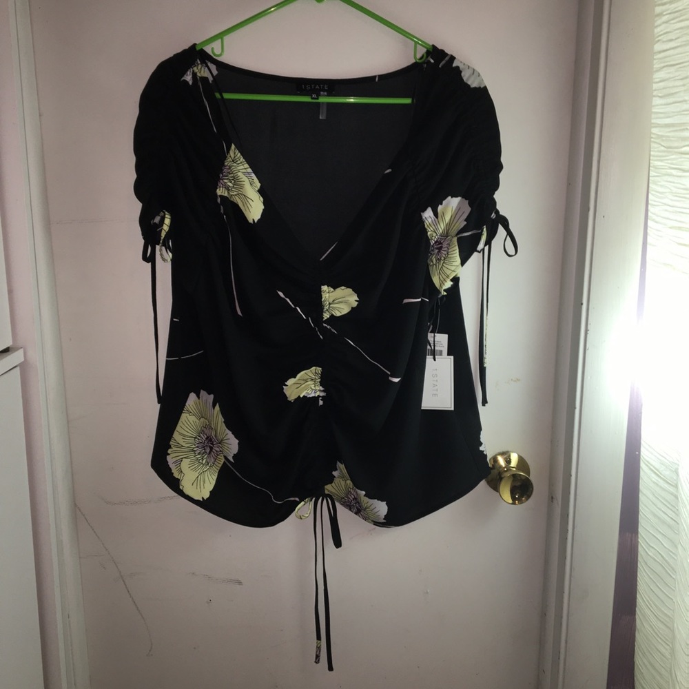 NWT | 1. STATE | drawstring blouse